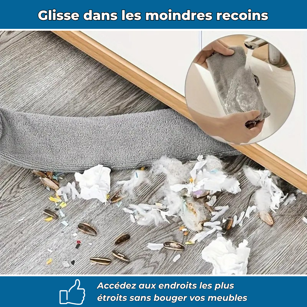 Plumeau télescopique ultra-plat pour les espaces difficiles d’accès