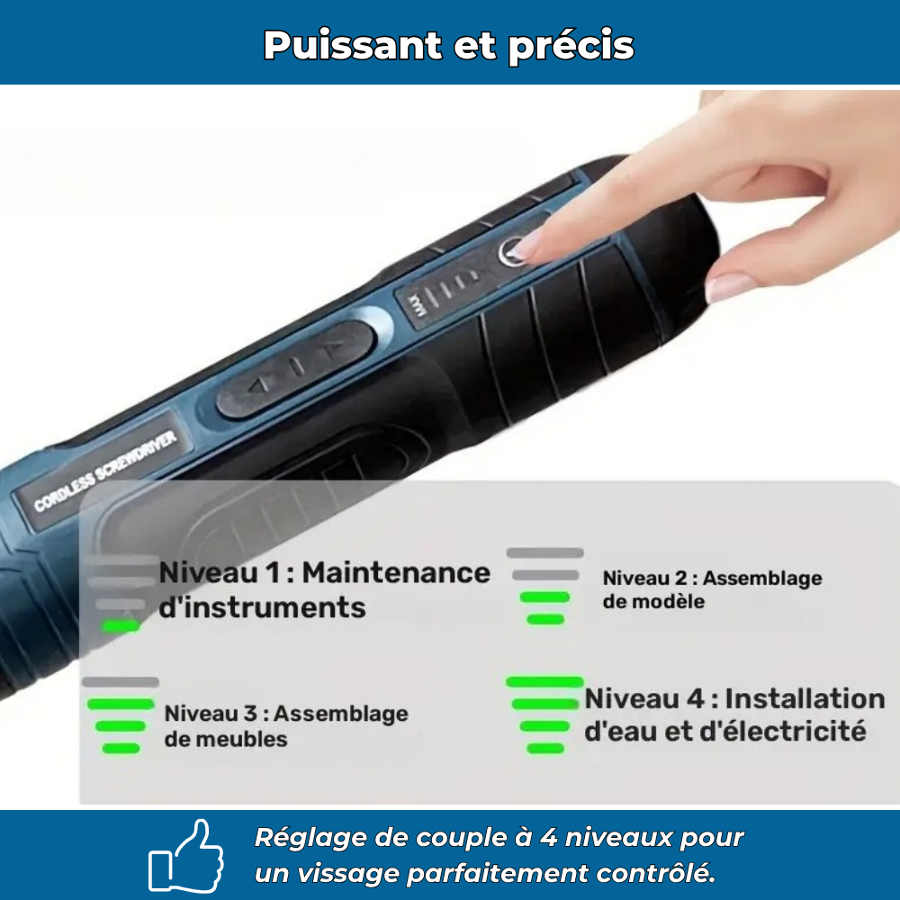 Kit tournevis électrique compact et puissant