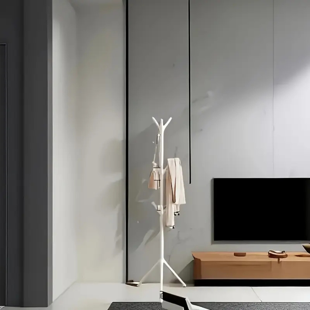 Porte-manteau sur pied moderne réglable – 3 hauteurs, robuste et gain de place pour vêtements, sacs et chapeaux