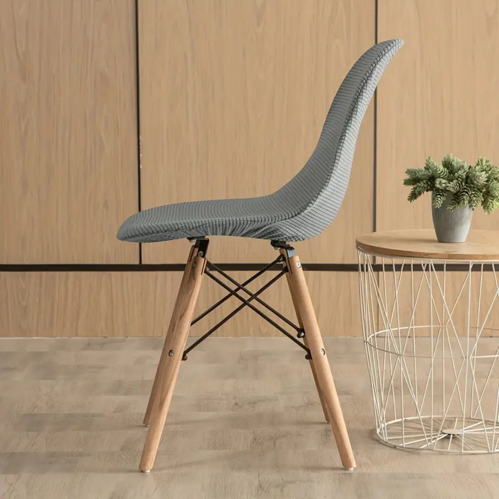 Housses de chaise en velours Jacquard extensibles lavables (lot de 4)