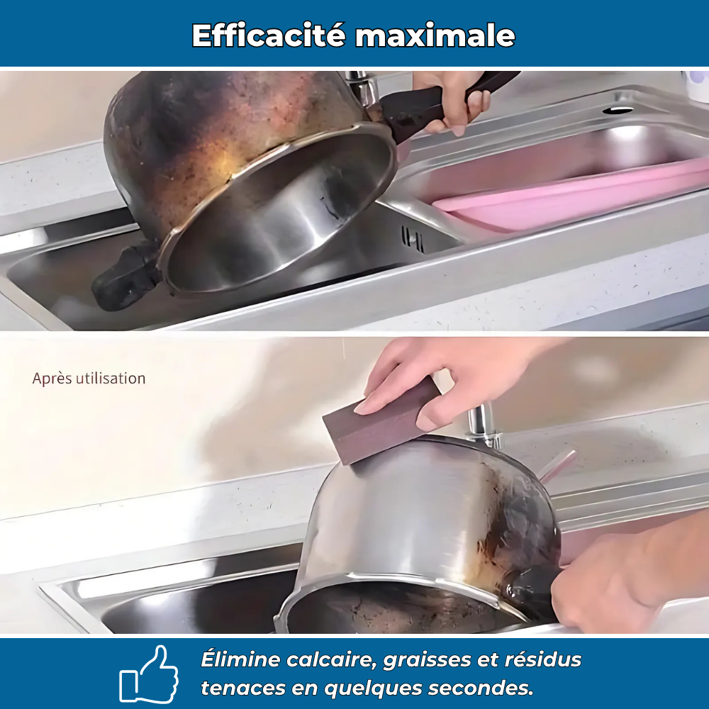 Lot de 10 éponges magiques détartrantes pour cuisine