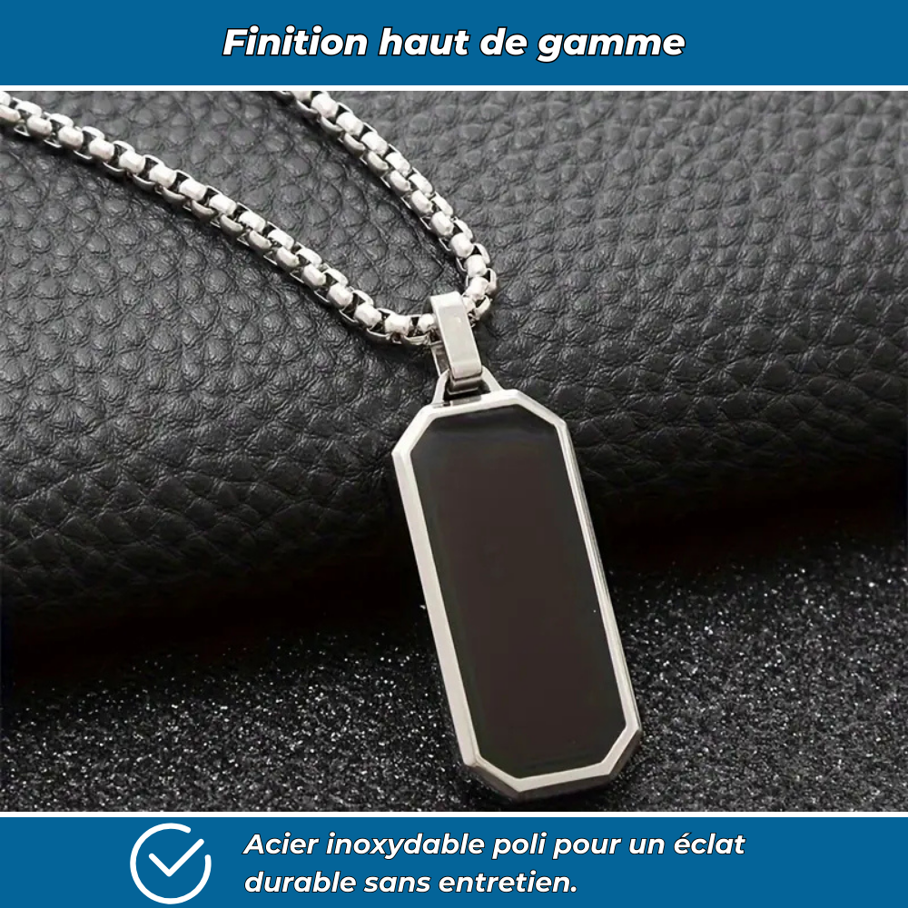 Collier homme acier inoxydable minimaliste