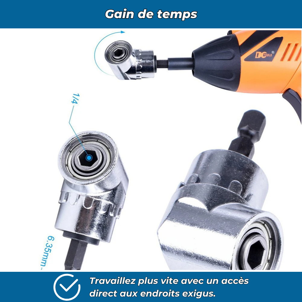 Embout de perceuse à angle 105°