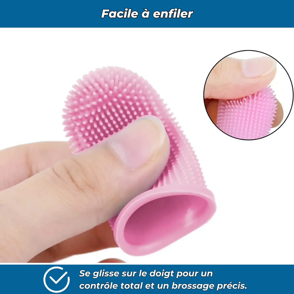 Brosse à dents en silicone pour chiens et chats