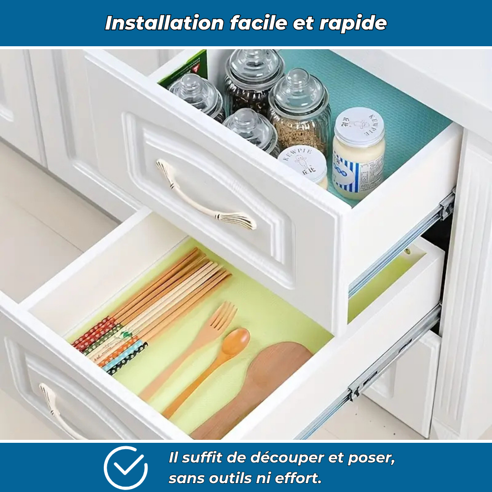 Tapis de protection lavables pour réfrigérateur - 4 PCS
