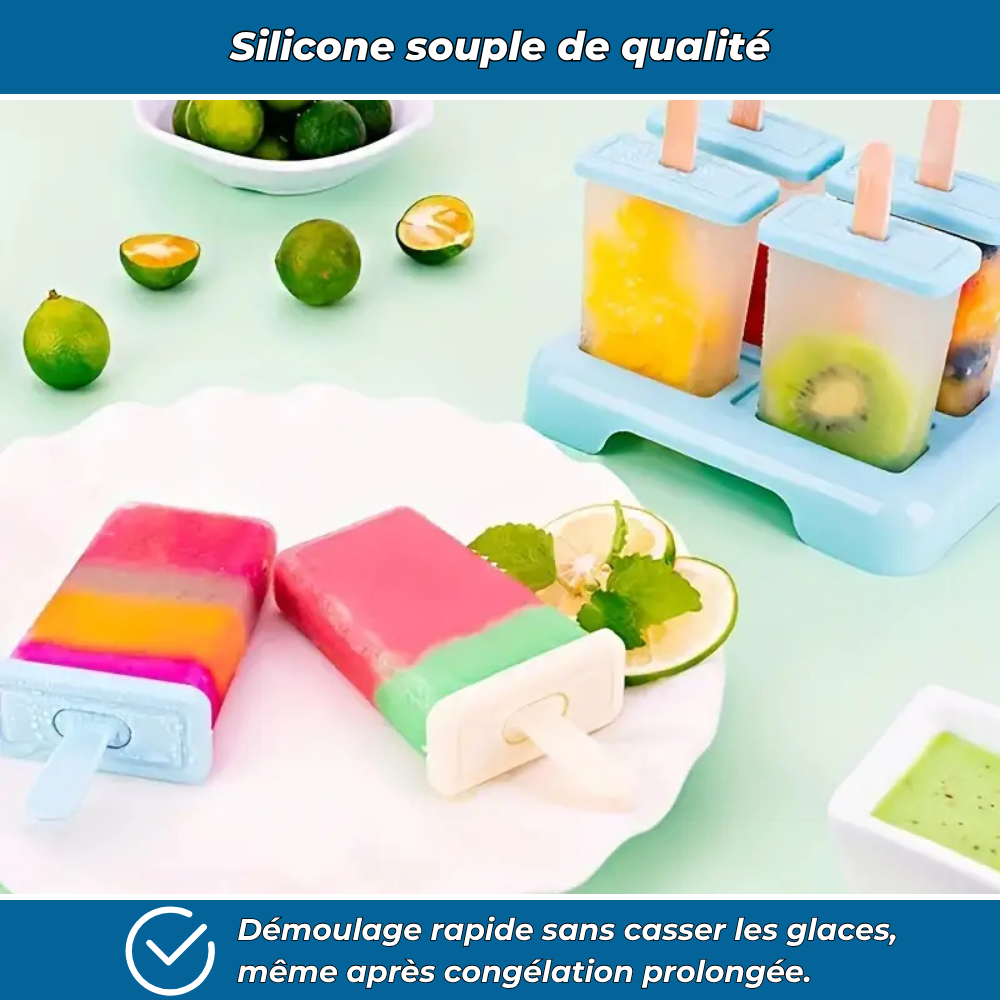 Frozzy – Moule à esquimaux en silicone pour glaces maison