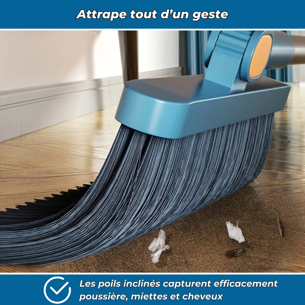 Kit balai rotatif et pelle à long manche