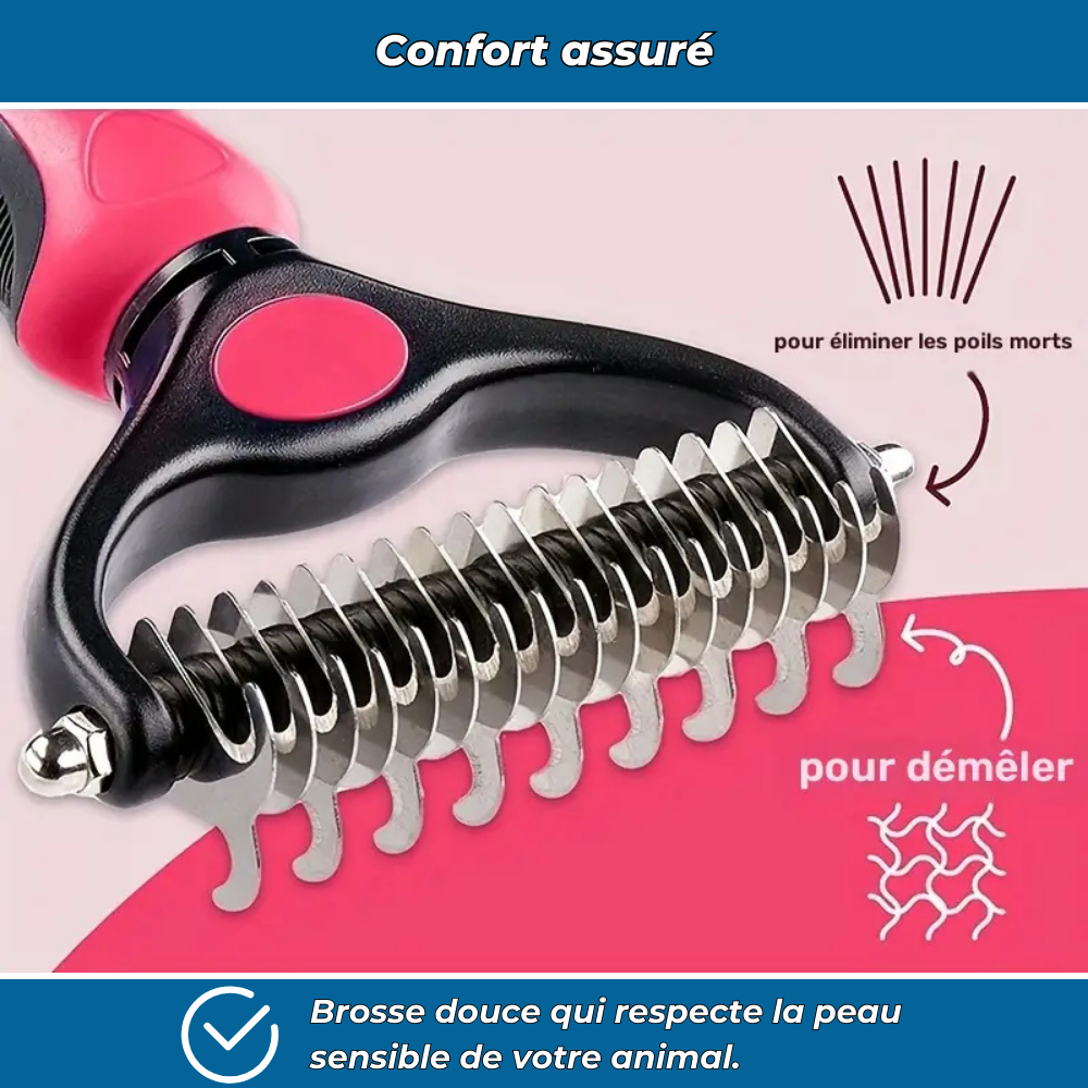 Brosse démêlante anti-poils animaux