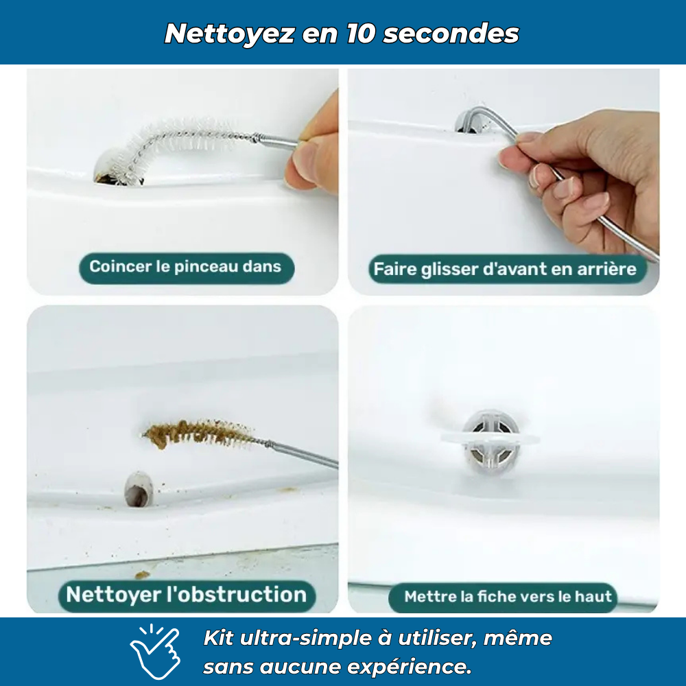 Kit de débouchage pour trou d’évacuation de réfrigérateur