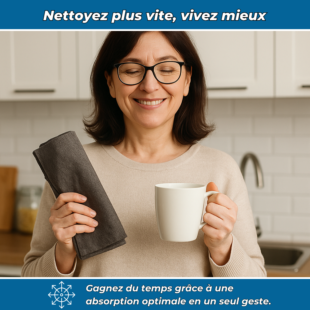 MagicClean - Chiffon nanofibre ultra-absorbant anti-calcaire