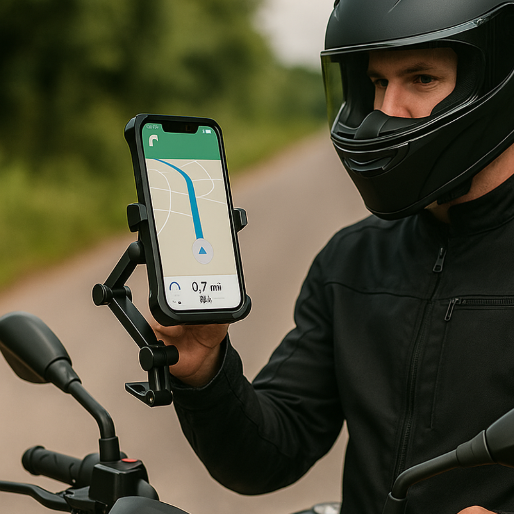 Support téléphone moto magnétique étanche – Fixation réglable et sécurisée GPS