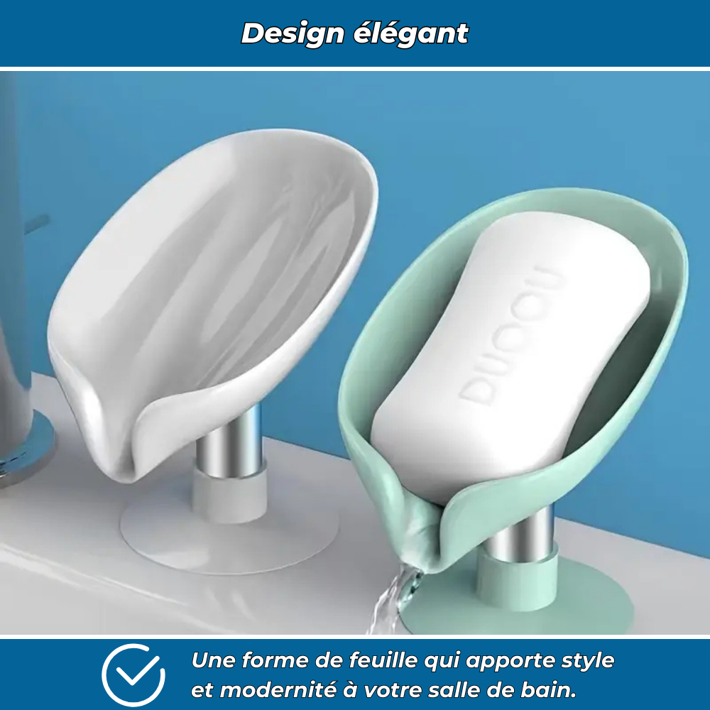 Porte-savon feuille auto-drainant