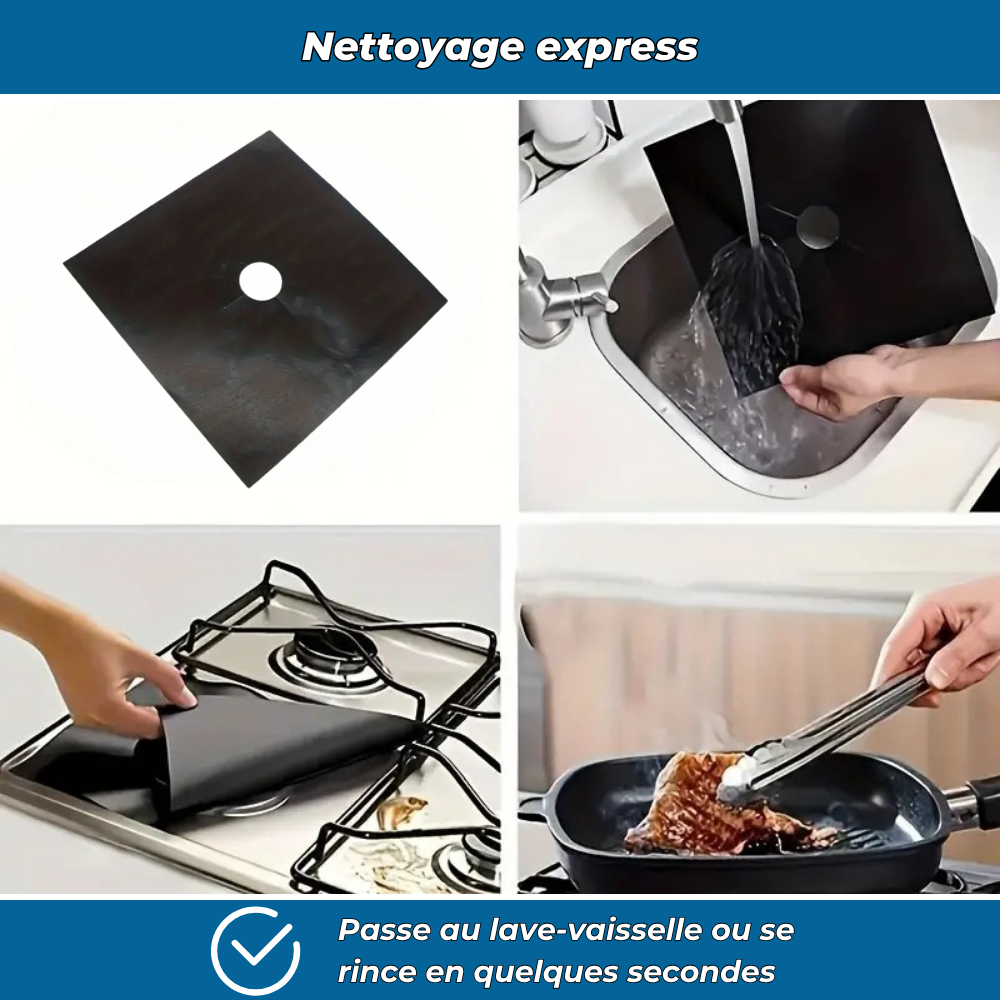 Protège-brûleurs réutilisables pour cuisinière