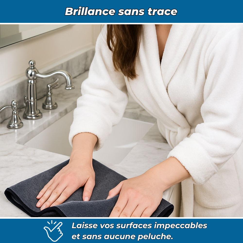 Clean-Max – Chiffon microfibre ultra-absorbant anti-calcaire