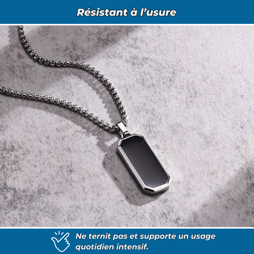Collier homme acier inoxydable minimaliste