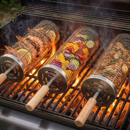Grill’Master | Panier à barbecue pour cuisson | 1+1 Offert | Cuisson uniforme