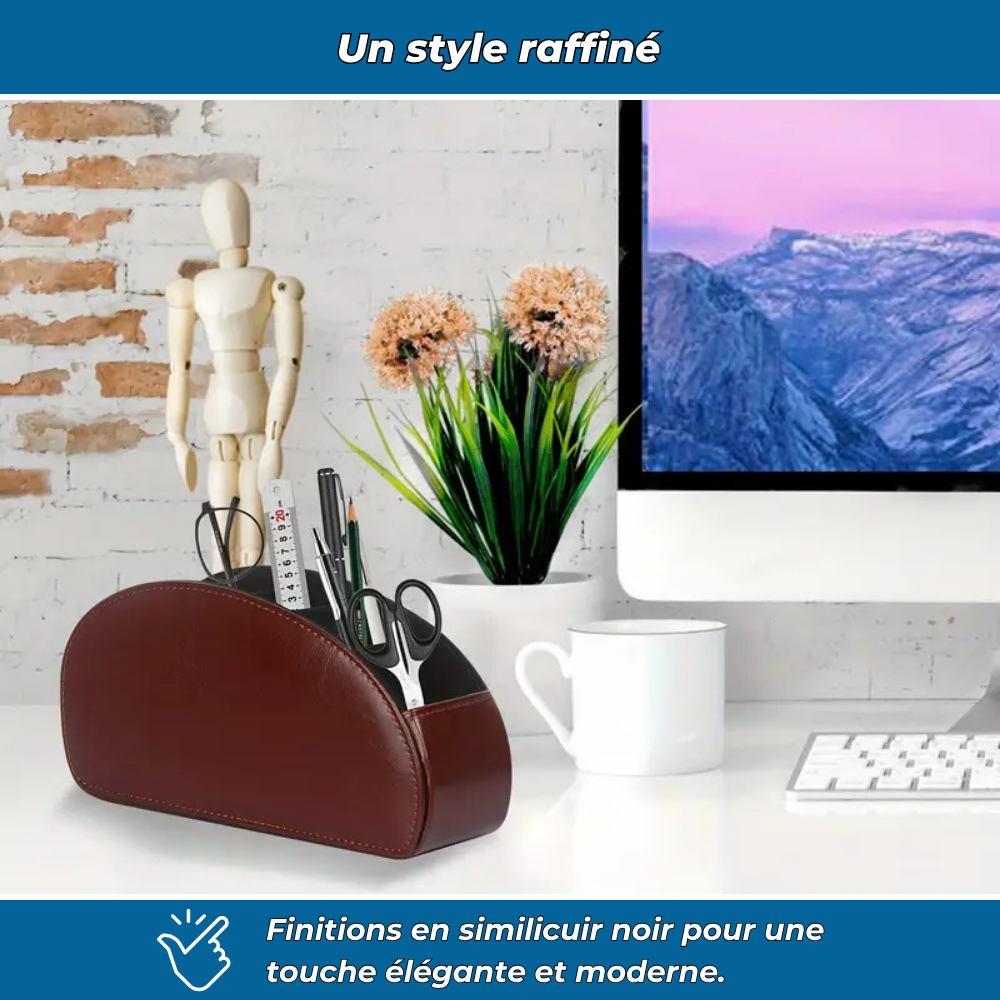 Rangement multifonction pour télécommandes et fournitures