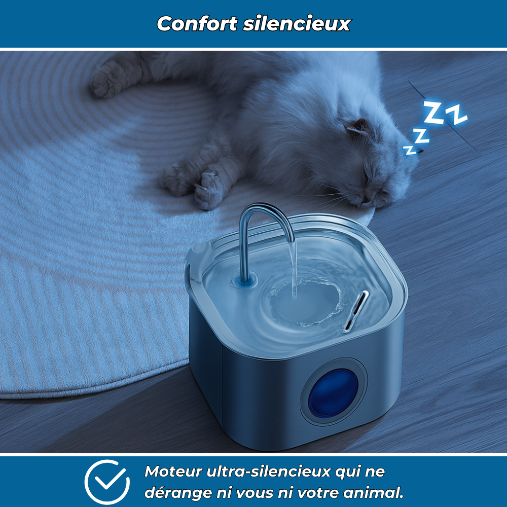 Fontaine à eau inox 3,2L pour chat