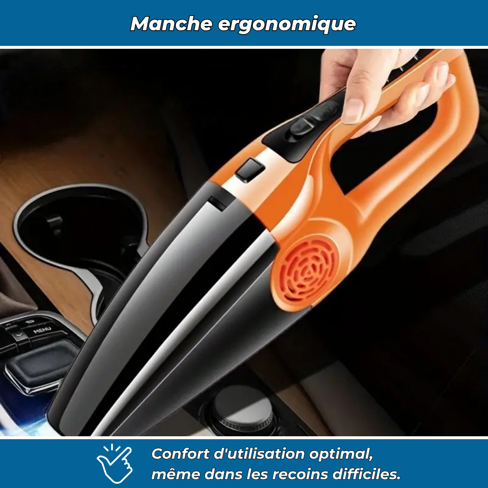 Aspirateur auto compact double usage