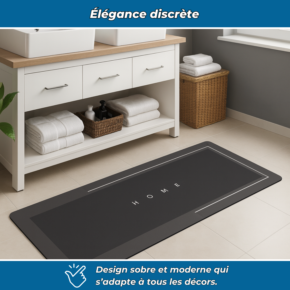 Tapis de cuisine antidérapant lavable – Sol toujours sec et propre