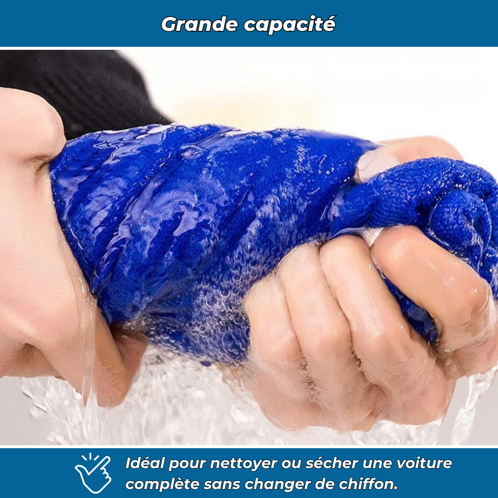 Chiffon microfibre ultra-absorbant pour voiture