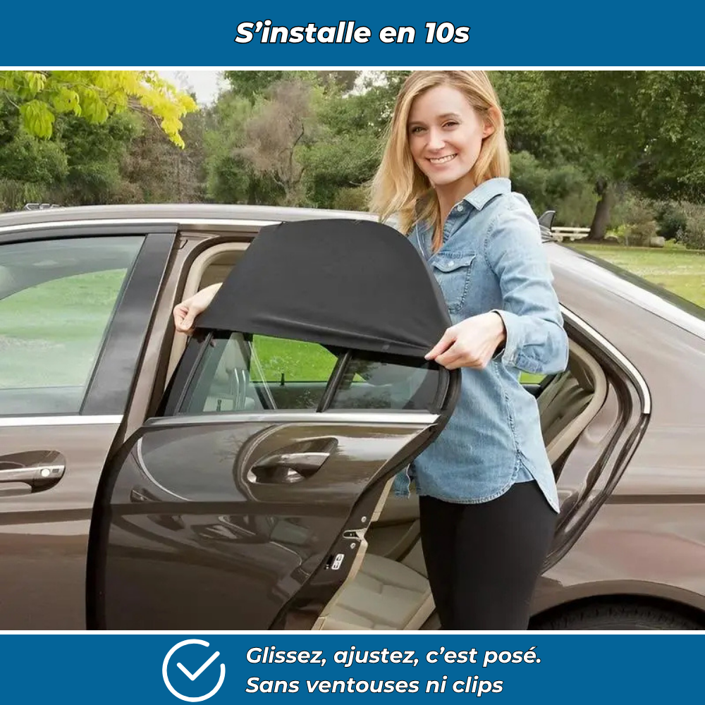 SunSock – Pare-soleil moustiquaire pour vitres arrière (lot de 2)