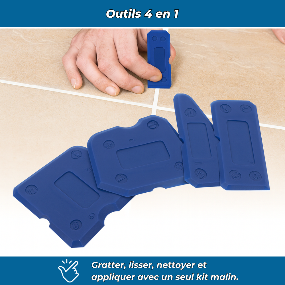 Kit 4 en 1 pour joints silicone parfaits