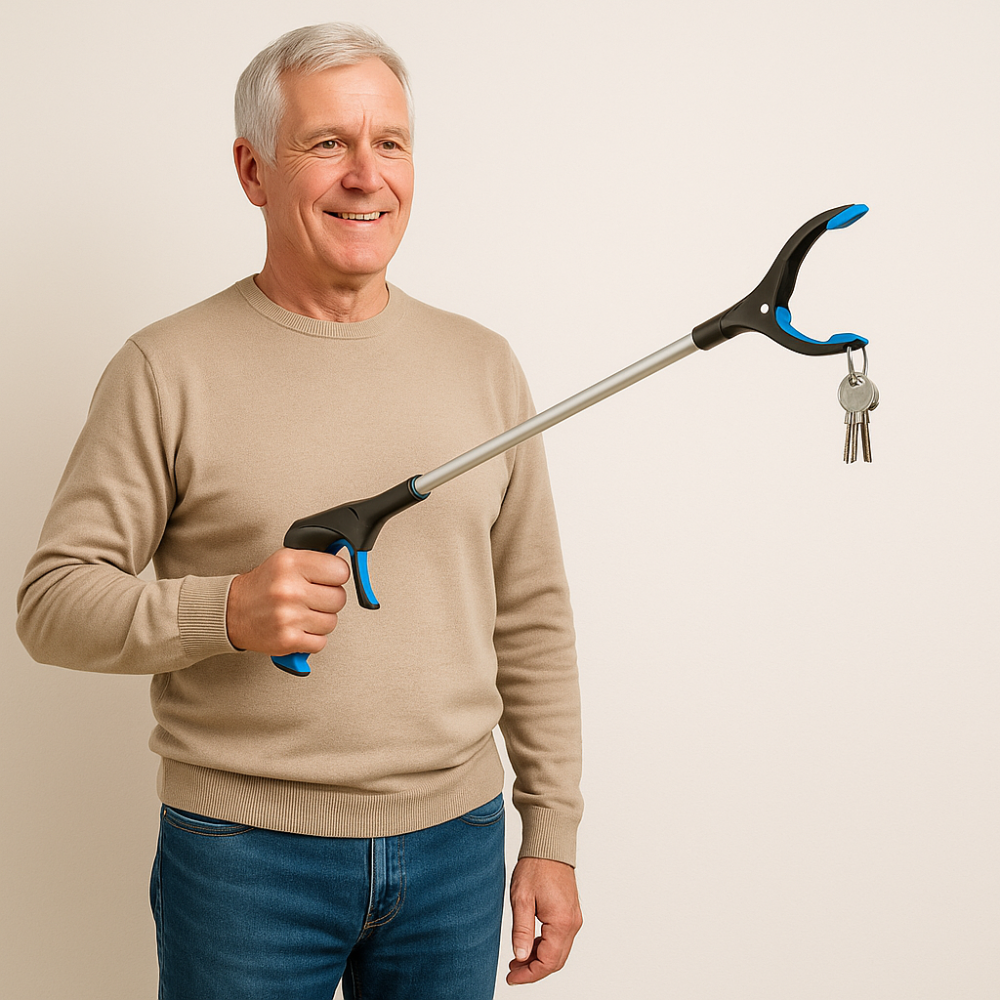 Pince de ramassage pliable ergonomique 32 pouces – évite le mal de dos, idéale pour attraper les objets au sol ou en hauteur à la maison
