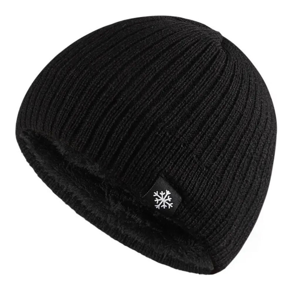 Bonnet tricoté doublé polaire