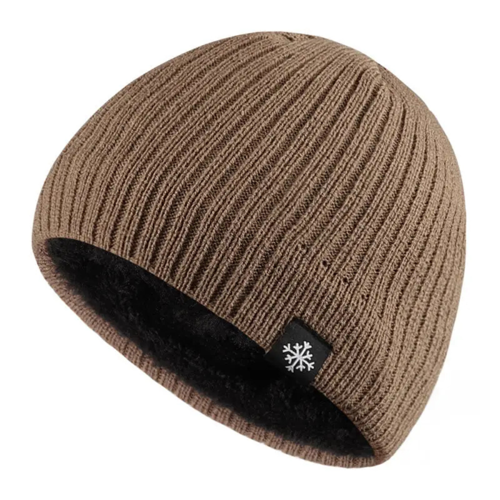 Bonnet tricoté doublé polaire