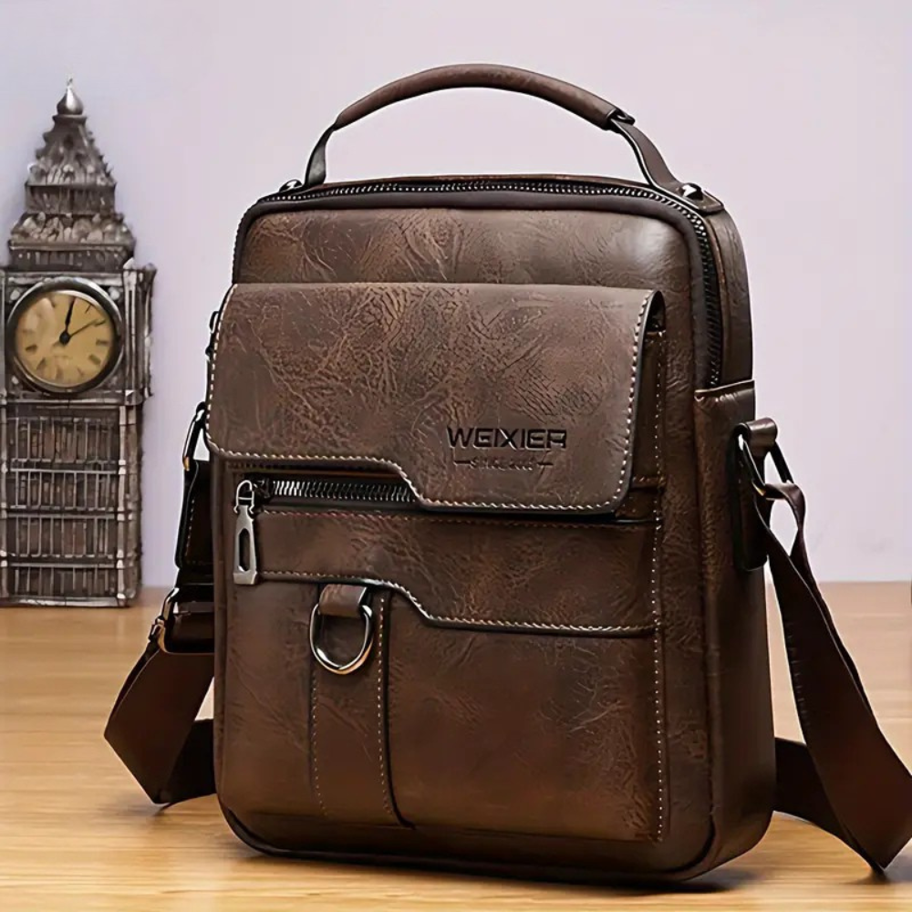 Sac à bandoulière vintage en cuir pour homme
