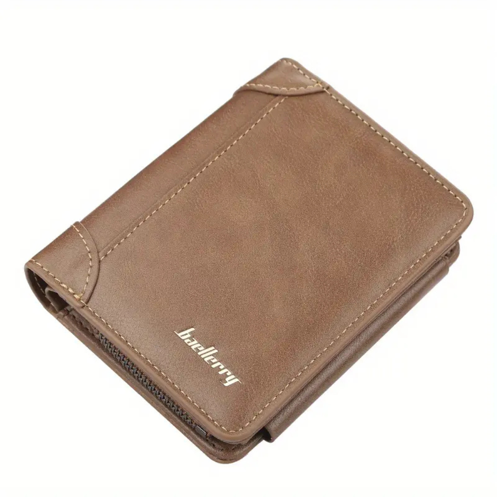 Portefeuille homme à triple pli sécurisé