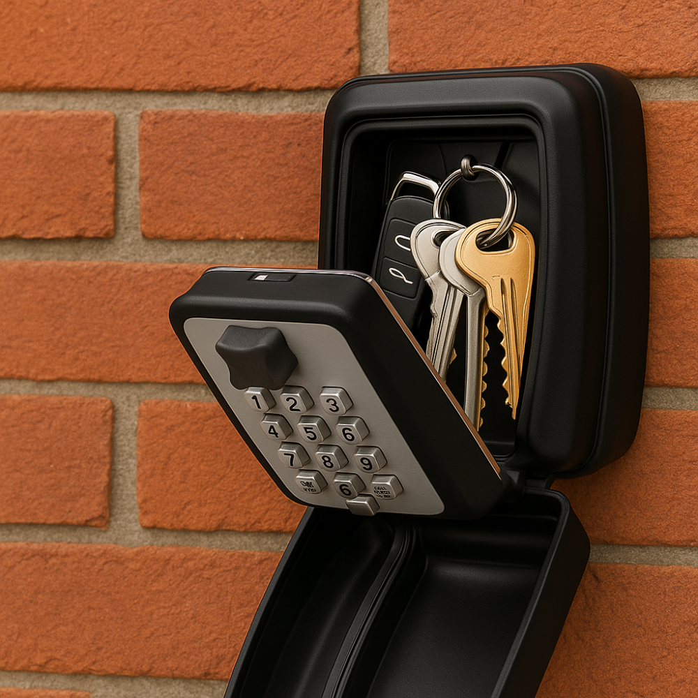 SecureKey – Boîte à clés extérieure murale avec code à 12 chiffres réinitialisable