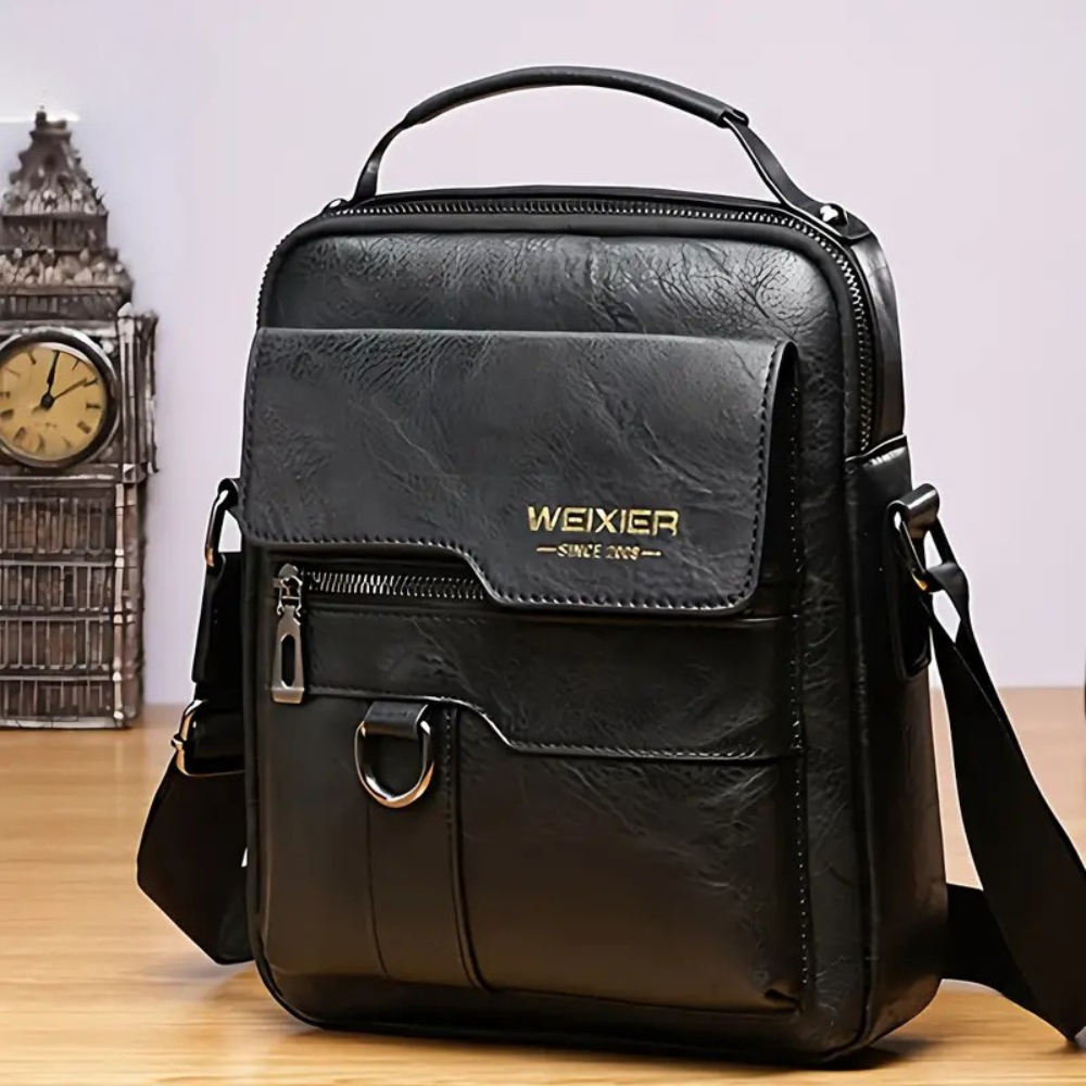 Sac à bandoulière vintage en cuir pour homme