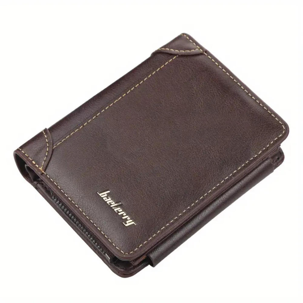 Portefeuille homme à triple pli sécurisé