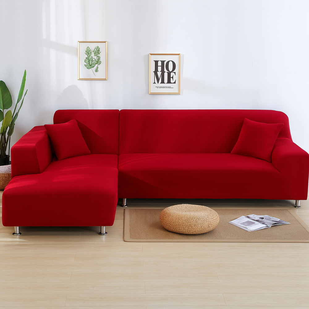 Housse extensible pour canapé d'angle – Lot de 2