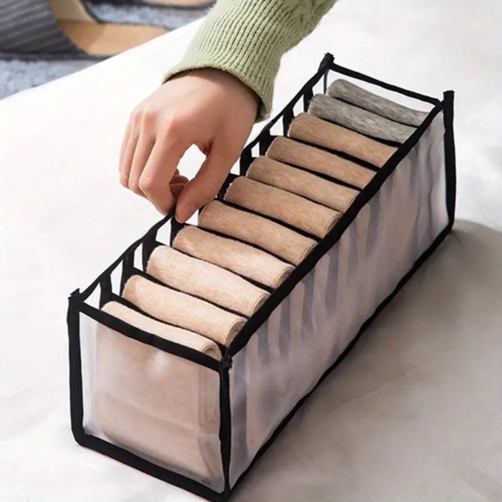 Organisateur de sous-vêtements pliable 11 compartiments
