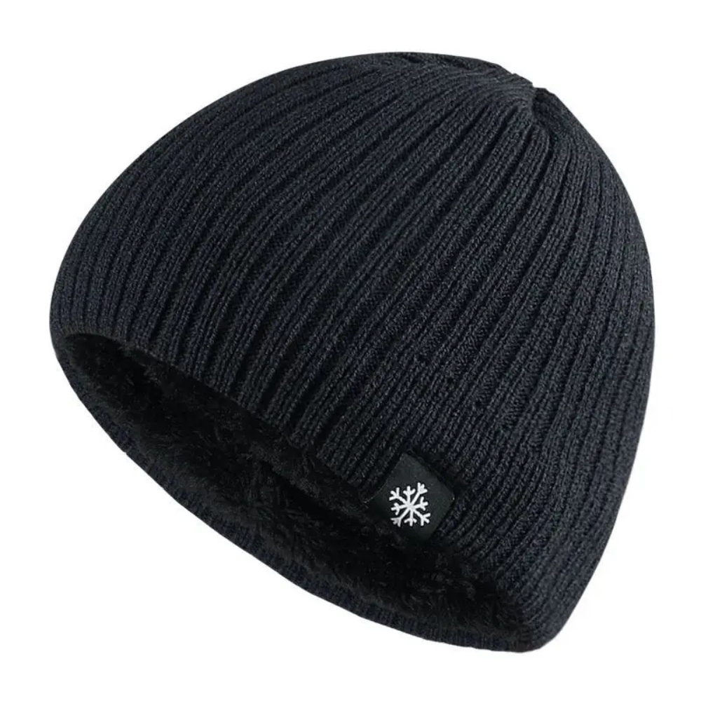 Bonnet tricoté doublé polaire