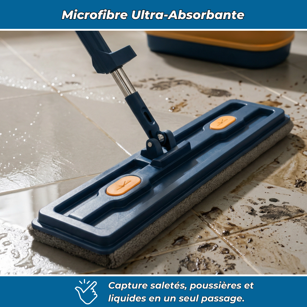 Cleanova | Balai serpillière rotatif avec technologie essorage intégré