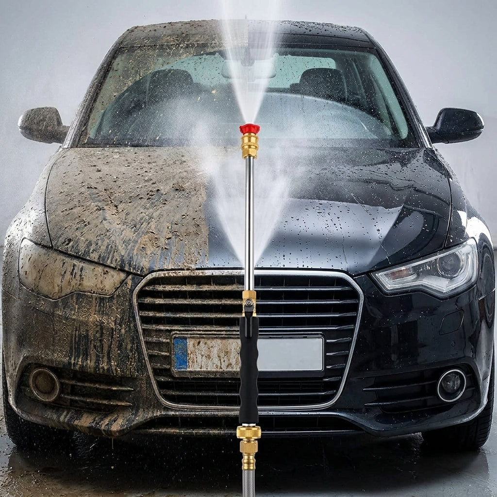 HydroPro | Lance Nettoyeur Haute Pression pour Tuyau d’Arrosage | Pistolet Haute Pression Voiture & Jardin Multifonction