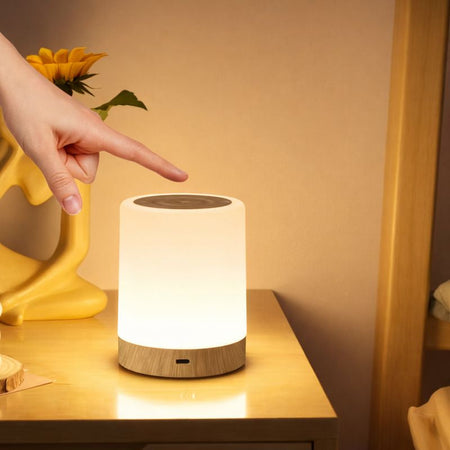 Lampe de chevet rechargeable USB – LED tactile à intensité réglable, 256 couleurs