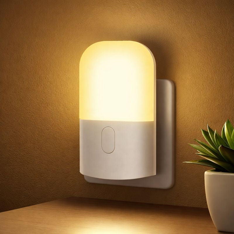 Veilleuse LED avec capteur de lumière – Intensité réglable, éclairage automatique, basse consommation