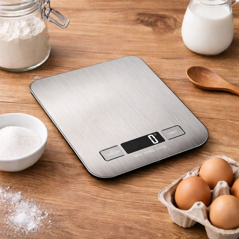 GramPro – Balance de cuisine numérique ultra-précise 1 g, capacité 5 kg, écran LCD, fonction tare