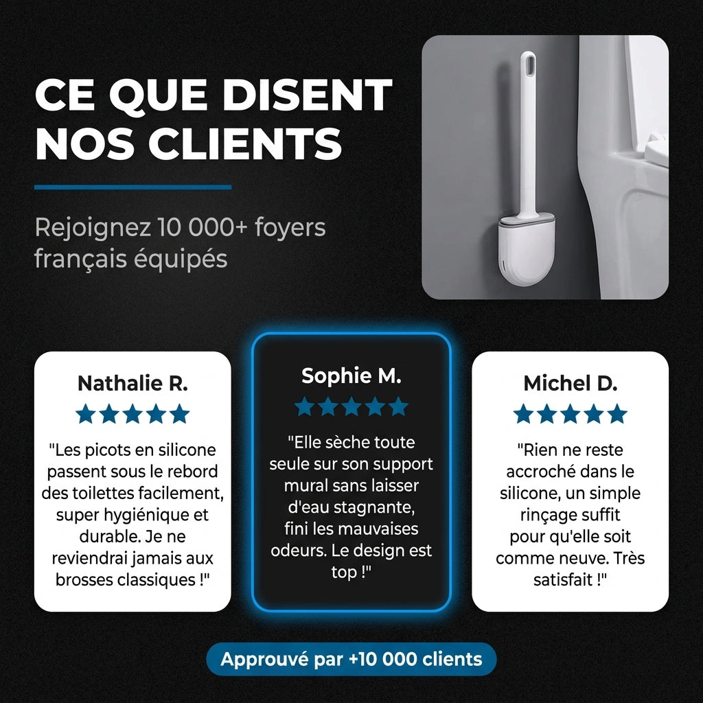 FlexiWC – Brosse WC en silicone souple et efficace