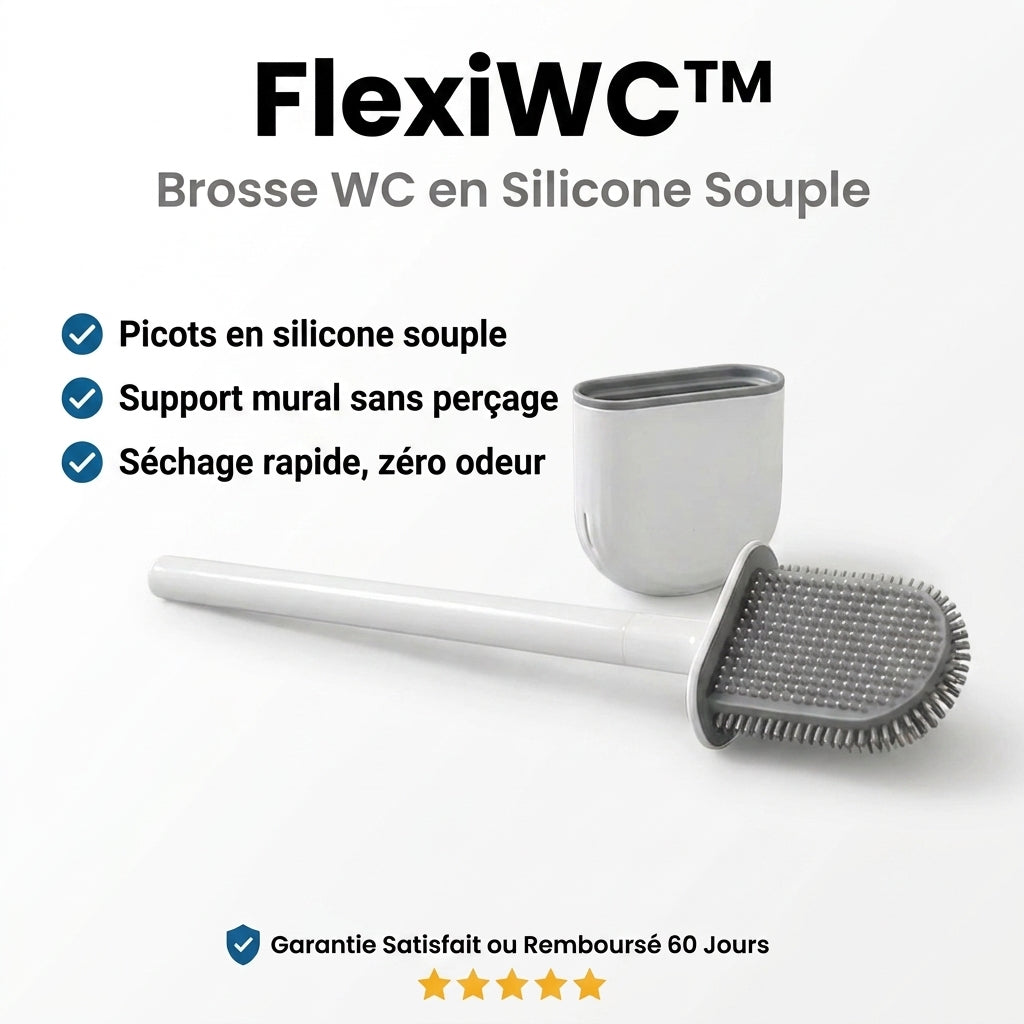 FlexiWC – Brosse WC en silicone souple et efficace
