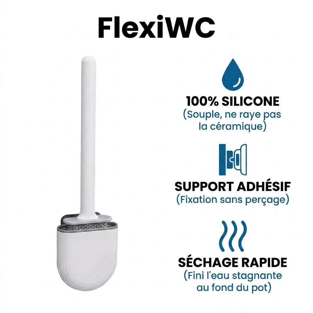 FlexiWC – Brosse WC en silicone souple et efficace