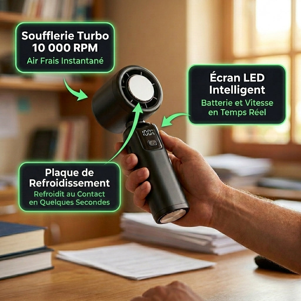 Ventilateur portable turbo | Plaque réfrigérante