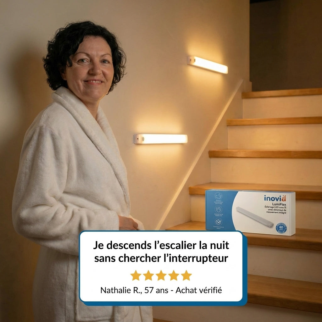 LumiFlex – Éclairage LED 30cm sans fil avec détecteur de mouvement intégré