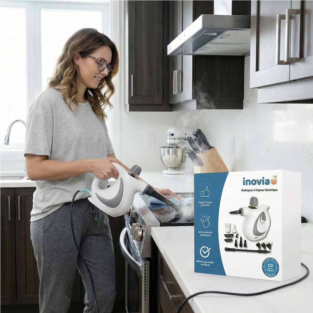VapoClean™ | Nettoyeur à Vapeur Électrique Haute Pression | Multi-Usages Sans Produits Chimiques