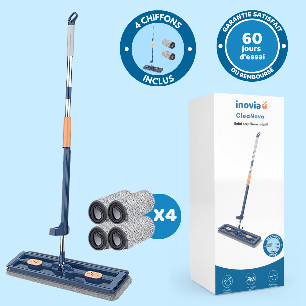 Cleanova Ii Cleanova | Balai serpillière rotatif avec technologie essorage intégré ...